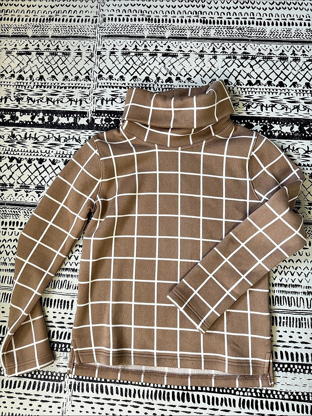 J.Crew Checkered Turtleneck Sweater